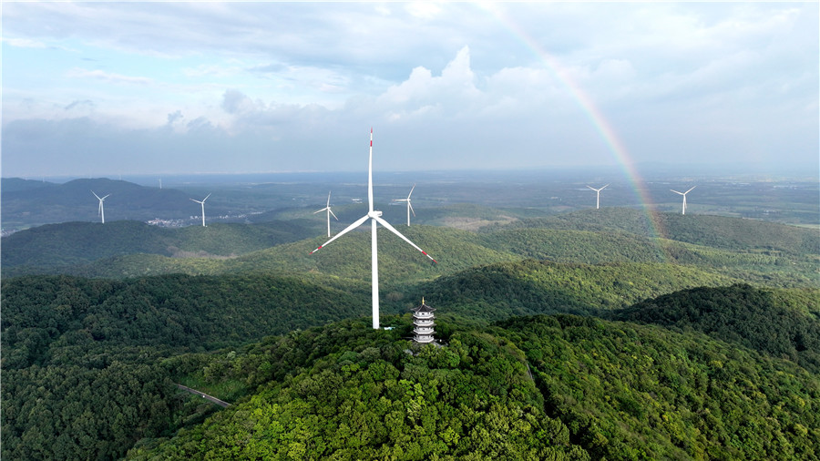 全椒慢嶺段的風電場。