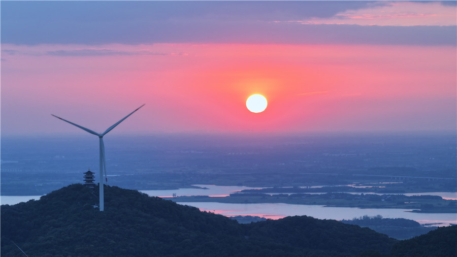 全椒慢嶺段的風電場。