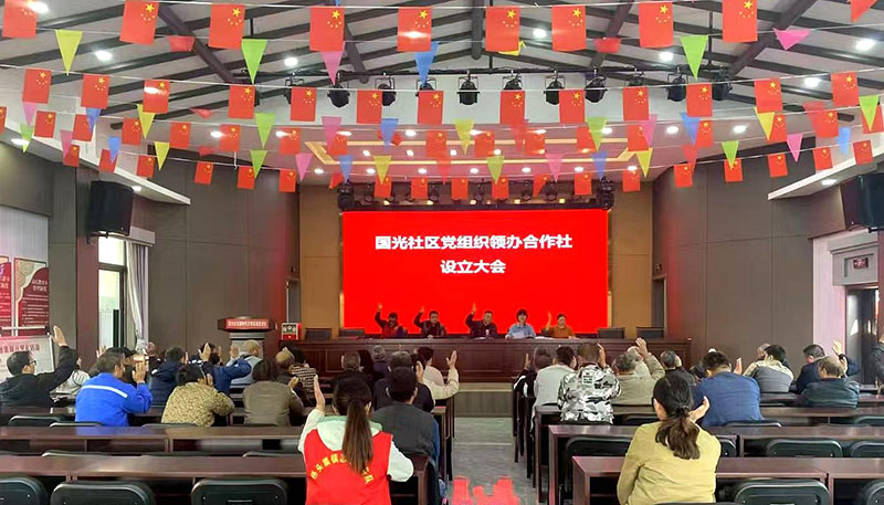 國光社區黨組織領辦合作社設立大會。