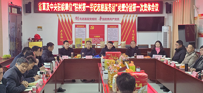 省直及中央驻皖单位“驻村第一书记志愿服务团”灵璧分团第一次集体会议。边猛摄