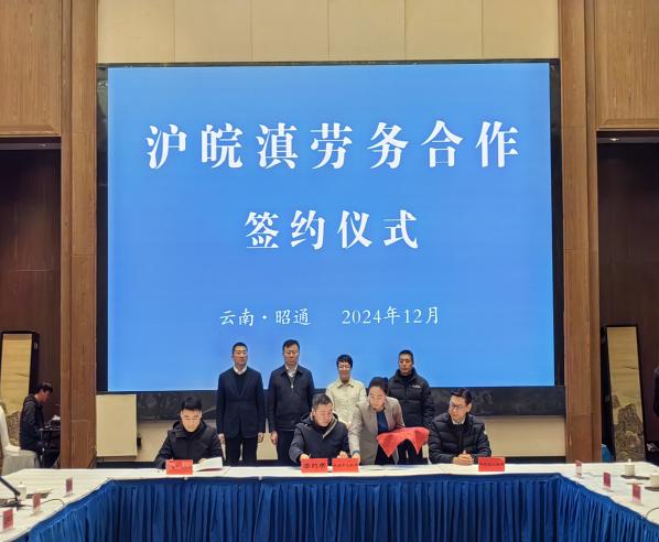 沪皖滇三方劳务协作对接会现场。 合肥市人社局供图