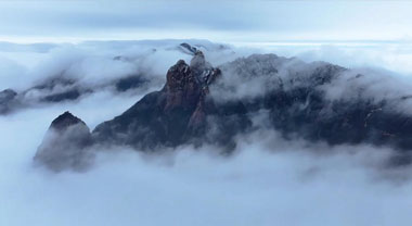 九華山：冬日雲海 宛如仙境