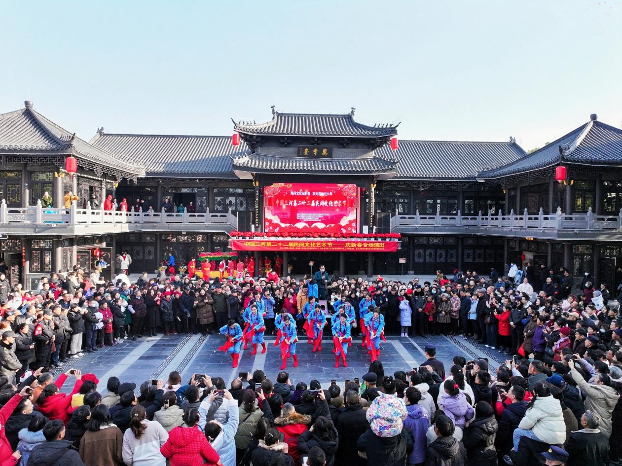 三河古鎮非遺民俗表演現場。肥西縣文旅局供圖