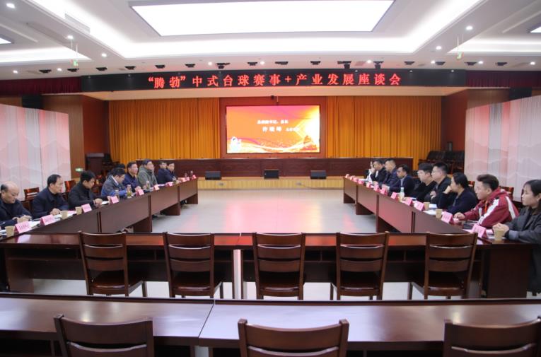 宿松县举行“腾勃”中式台球赛事+产业发展座谈会。