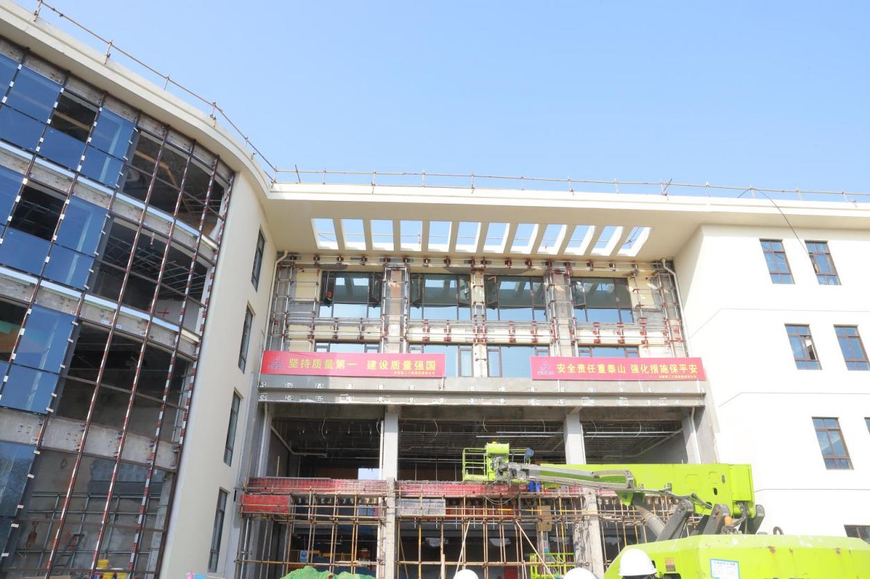科学岛国际学术交流中心施工现场。