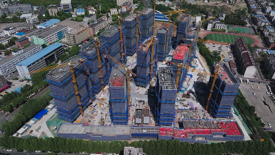 合肥市蜀山区SS11-G-05-02号地块施工现场。安徽建工建设投资集团供图 