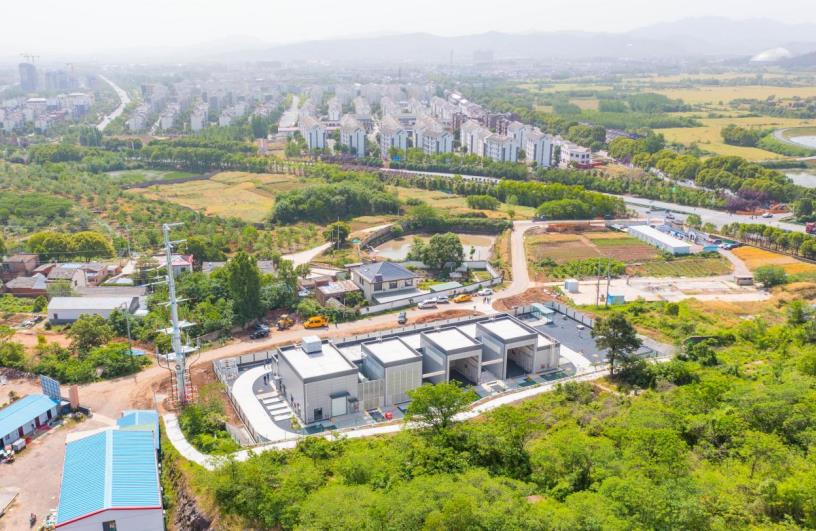 110千伏湯泉變電站航拍。