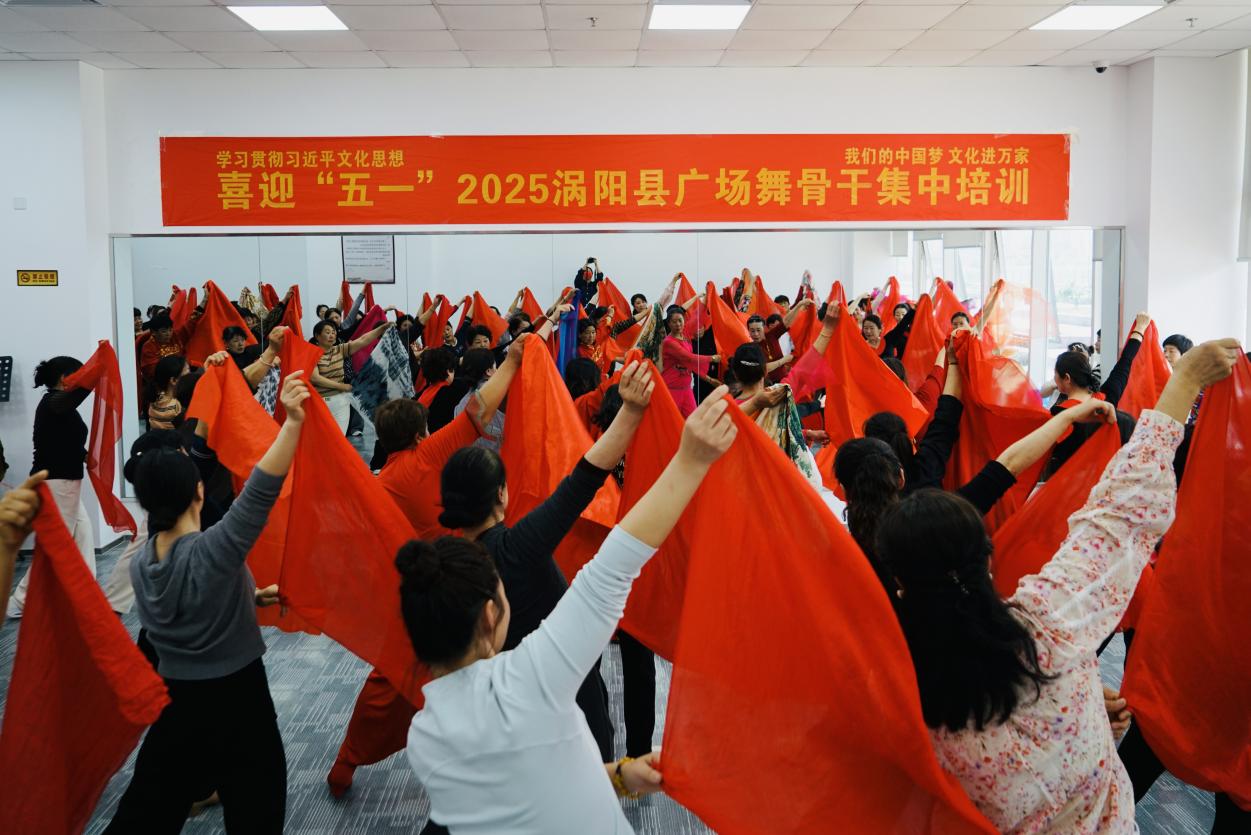 广场舞骨干业务培训现场。