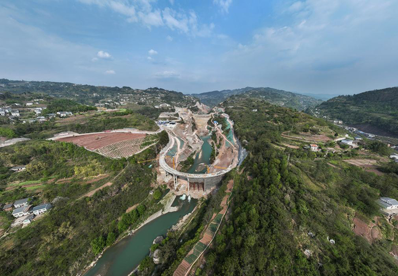 重慶市藻渡水庫工程大壩全貌。杜才良攝