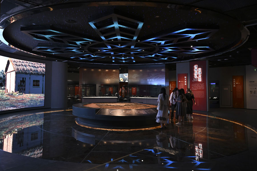 凌家滩遗址博物馆开馆试运营。黄博涵摄