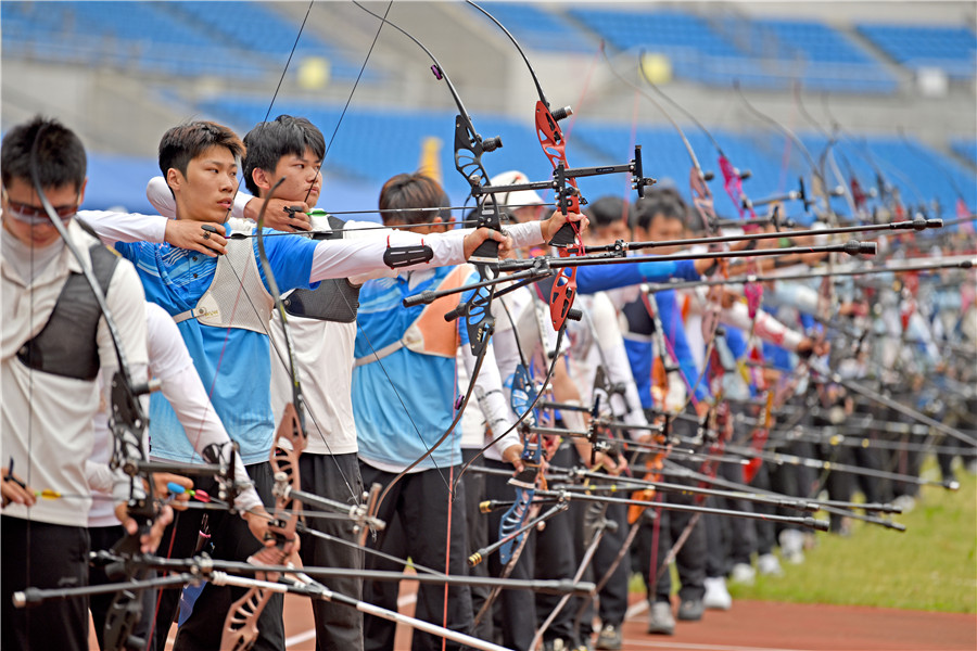 2025年全國射箭巡回賽第二站安徽淮南開賽。