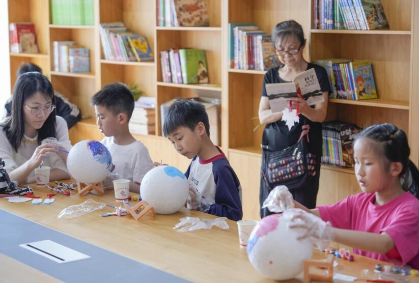 青少年手工活動現場。合肥市包河區九聯圩社區供圖