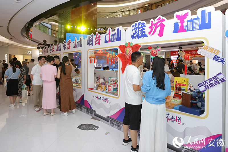 各地市展台吸引游人驻足。人民网记者 王晓飞摄