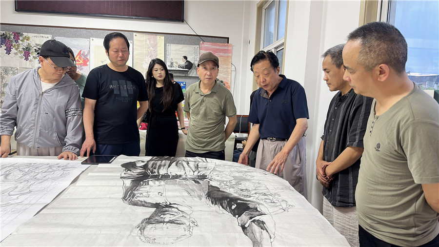 活动现场。江海社区、全椒县美协书协供图