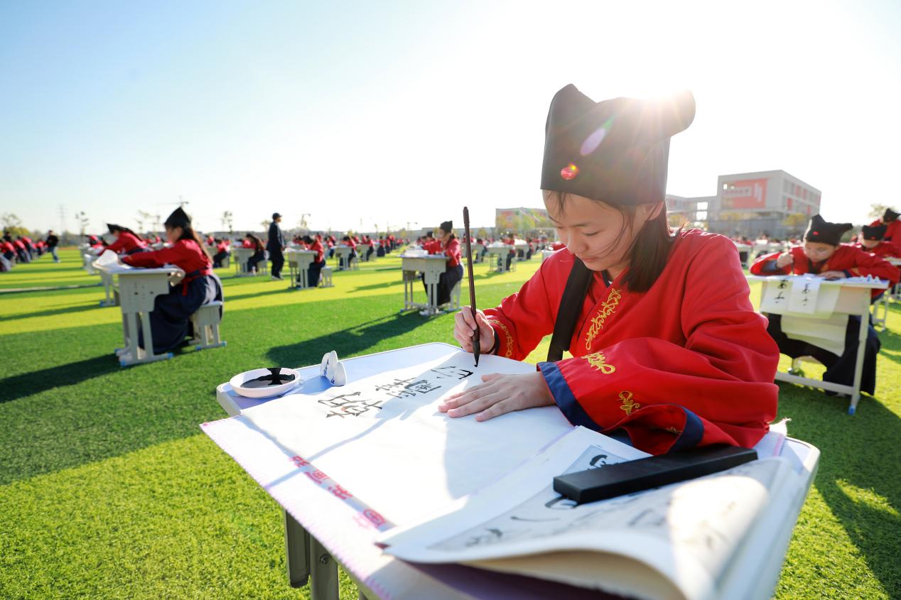 杜集区“毗邻共建，笔墨传情”书法大赛。 杜集区委宣传部供图