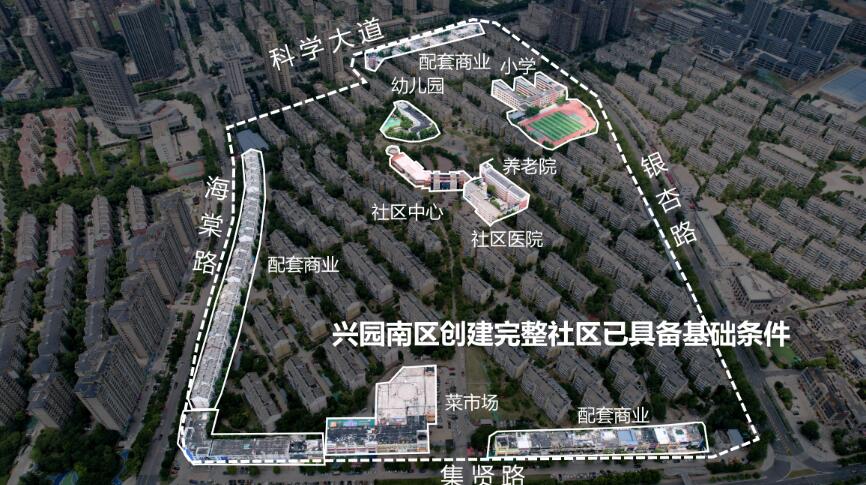 興園南區便民服務功能現狀圖。