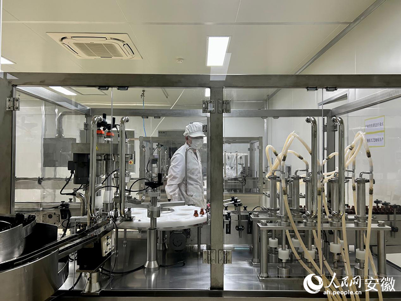 旌德海昭生物科技有限公司生产车间。人民网记者 高飞跃摄