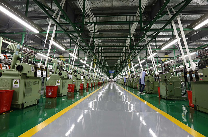 飞马织品的生产车间。受访者供图