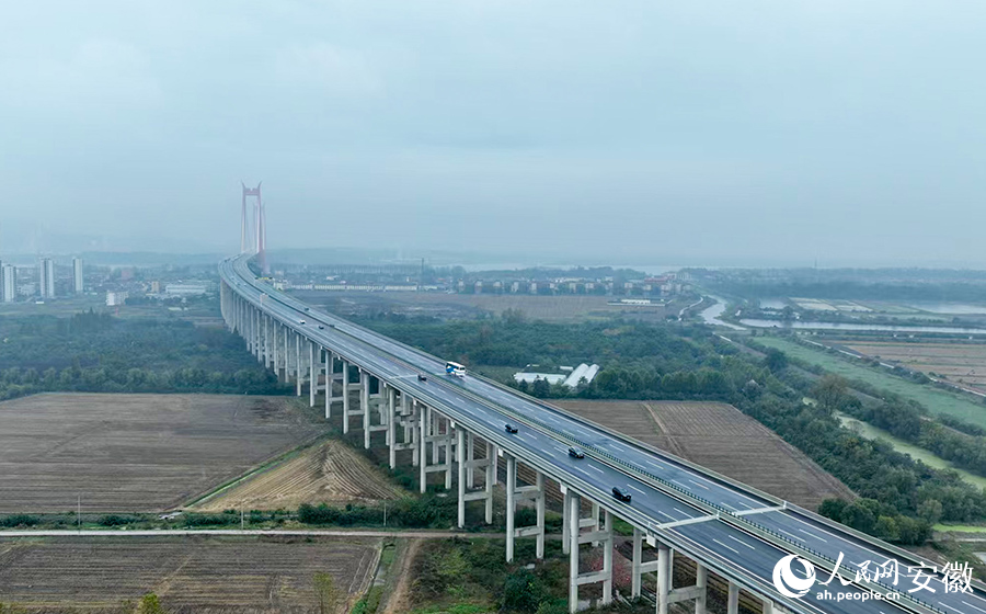 铜陵长江三桥正式通车。人民网记者 王锐摄