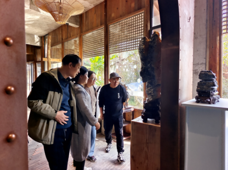 游客在参观赏石。张端端 摄