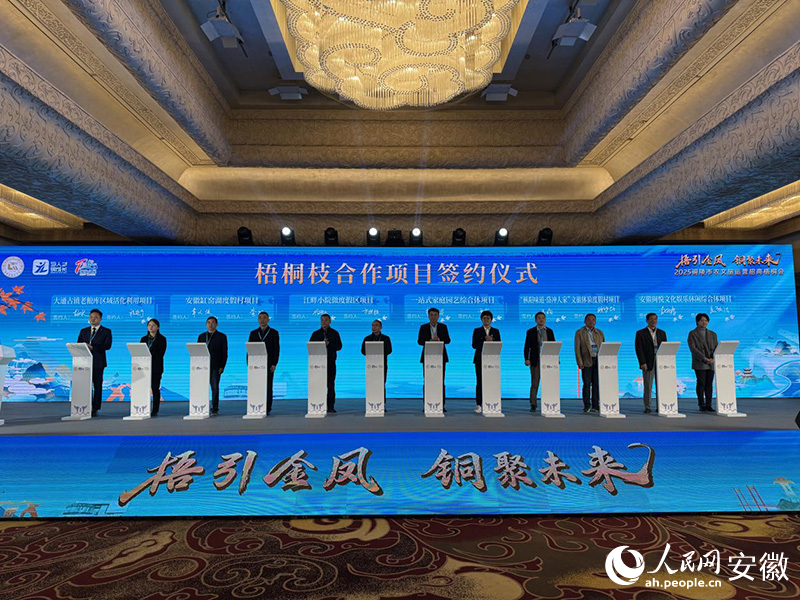 梧桐枝合作項目簽約儀式。人民網記者 胡雨鬆攝