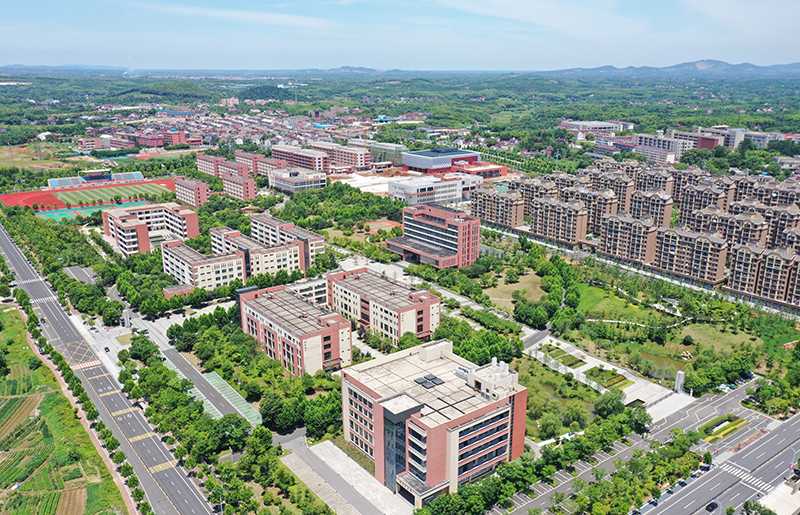 俯瞰校园全景。安徽广德技师学院供图