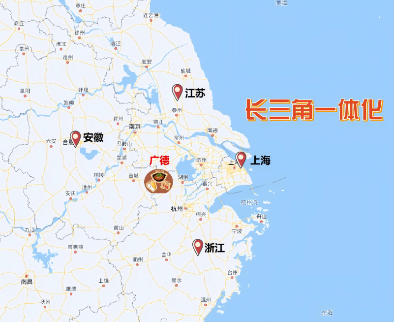 广德区位图。