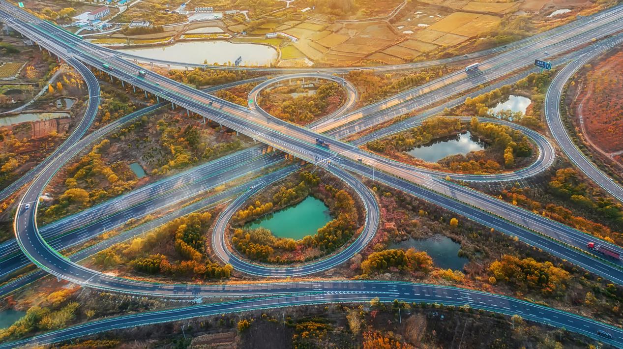 俯瞰滁州四通八达的高速网络。滁州市委宣传部供图