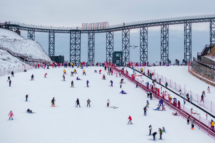金寨莲花山滑雪旅游度假区。