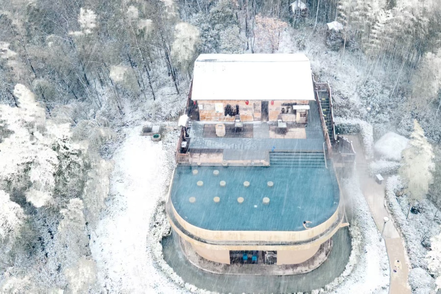 冬季陡沙河温泉。