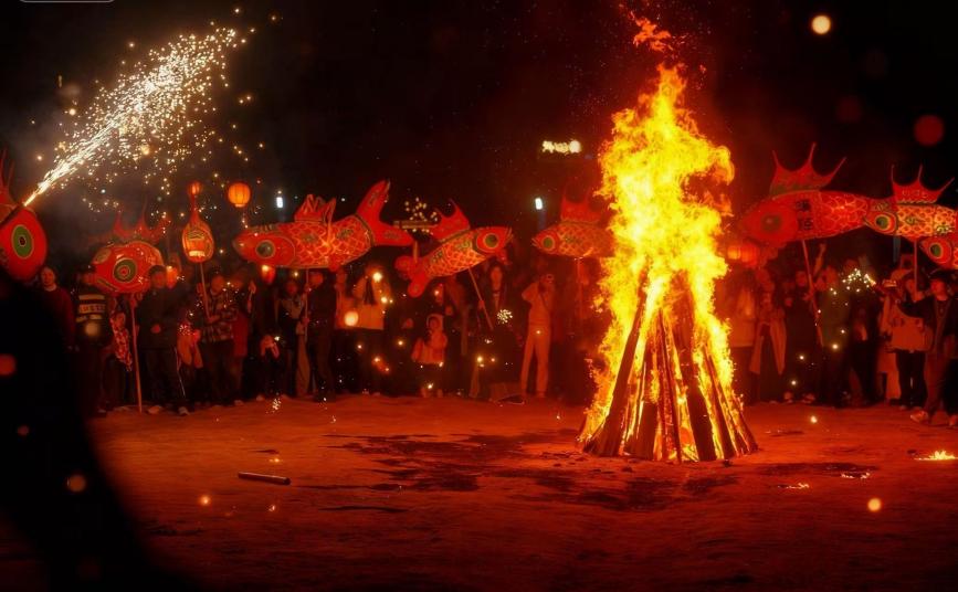 西溪南魚燈會·滿池嬌活動現場