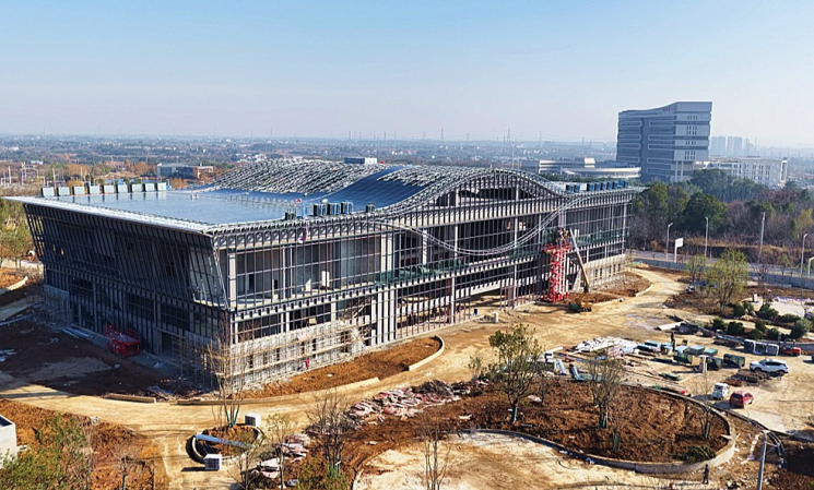 桐城院士科創園一期項目建設現場。