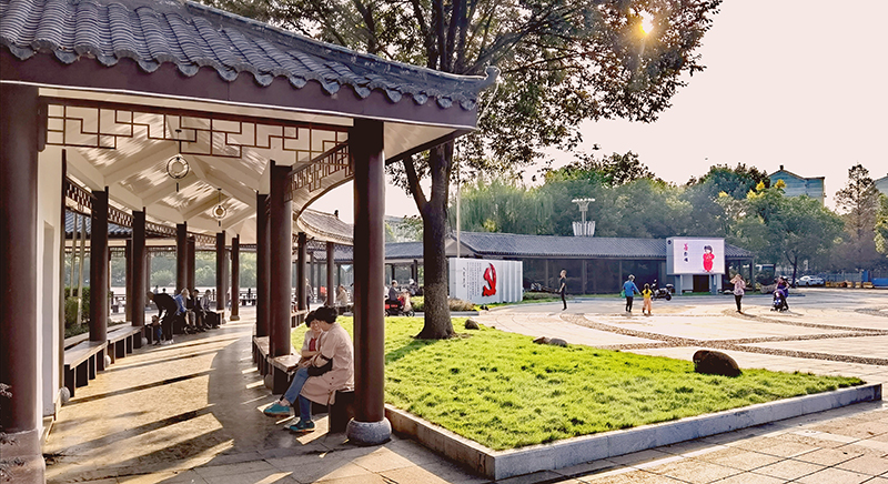南瑞湖北岸廣場。弋江區委宣傳部供圖