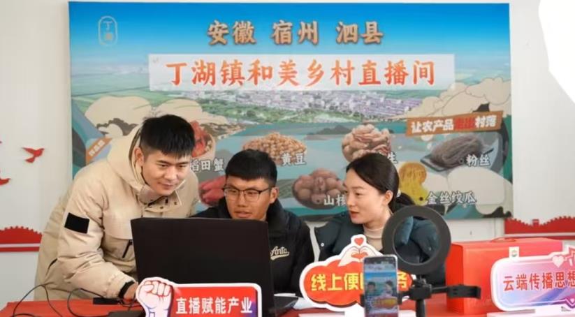 丁湖镇和美乡村直播间。刘文化摄