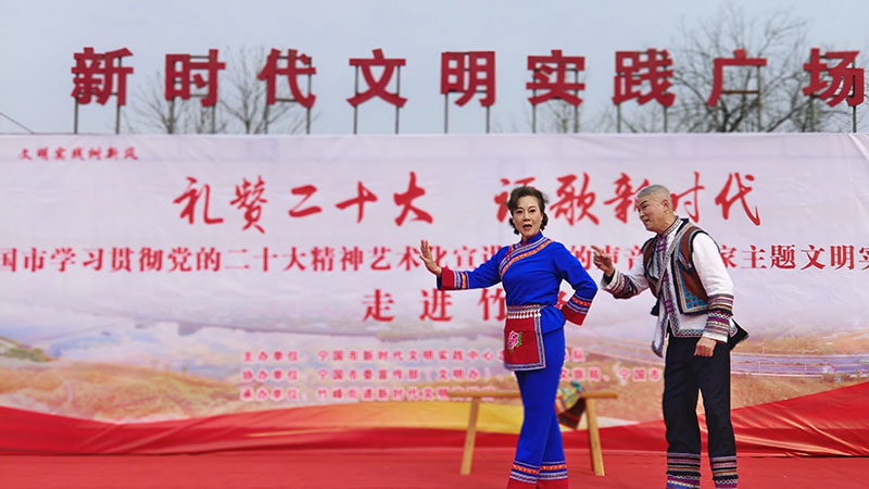 艺术化宣讲进社区。资料图