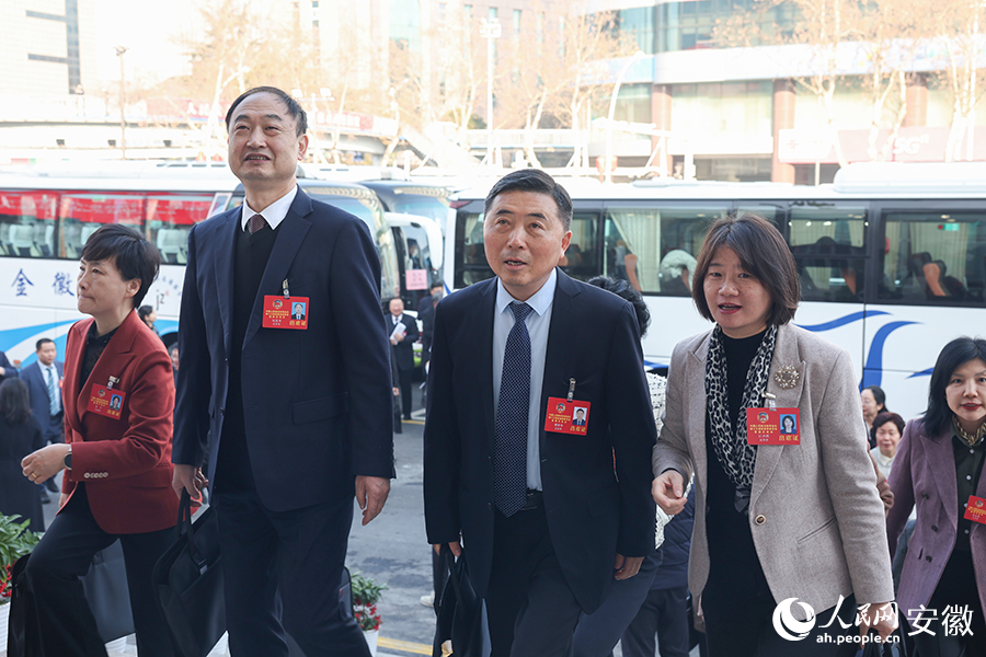 政协委员步入会场。人民网记者 张俊摄
