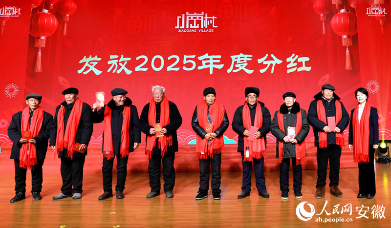 小岗村的分红大会现场。人民网记者 周坤摄