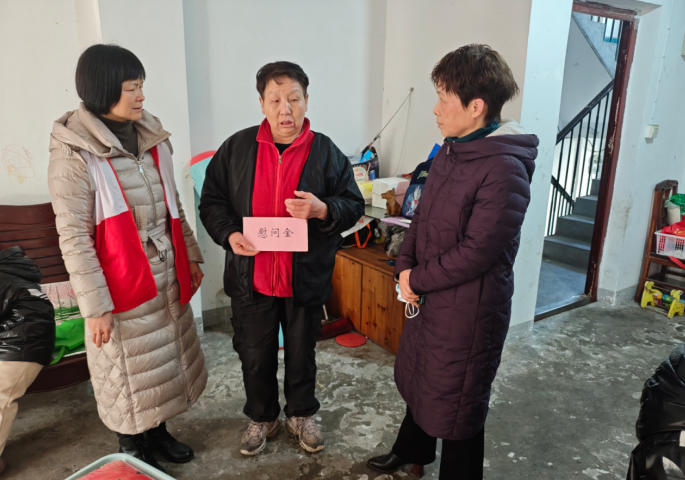 安庆市宜秀区开展“红十字博爱送万家”活动。