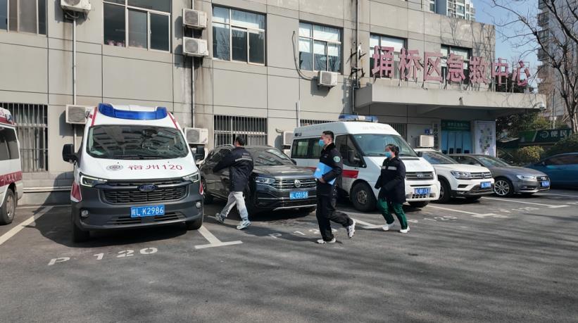 宿州市第一人民醫院醫護人員堅守崗位。