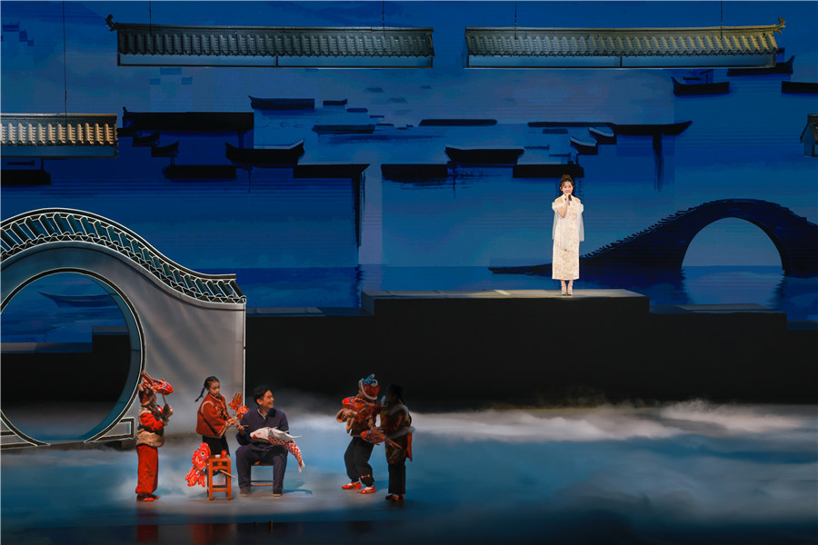 歌曲联唱《皖美如画》。人民网记者 张俊摄