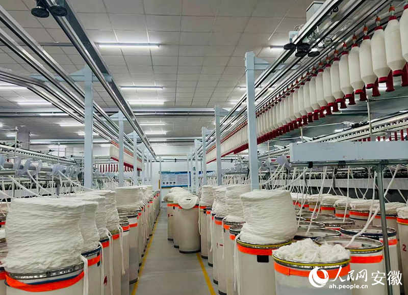 安徽顺源智纺有限公司生产车间。人民网记者 高飞跃摄