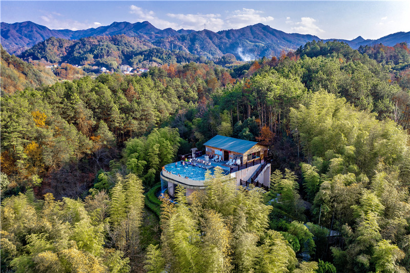 霍山县陡沙河温泉小镇 （霍山县文旅体局供图）