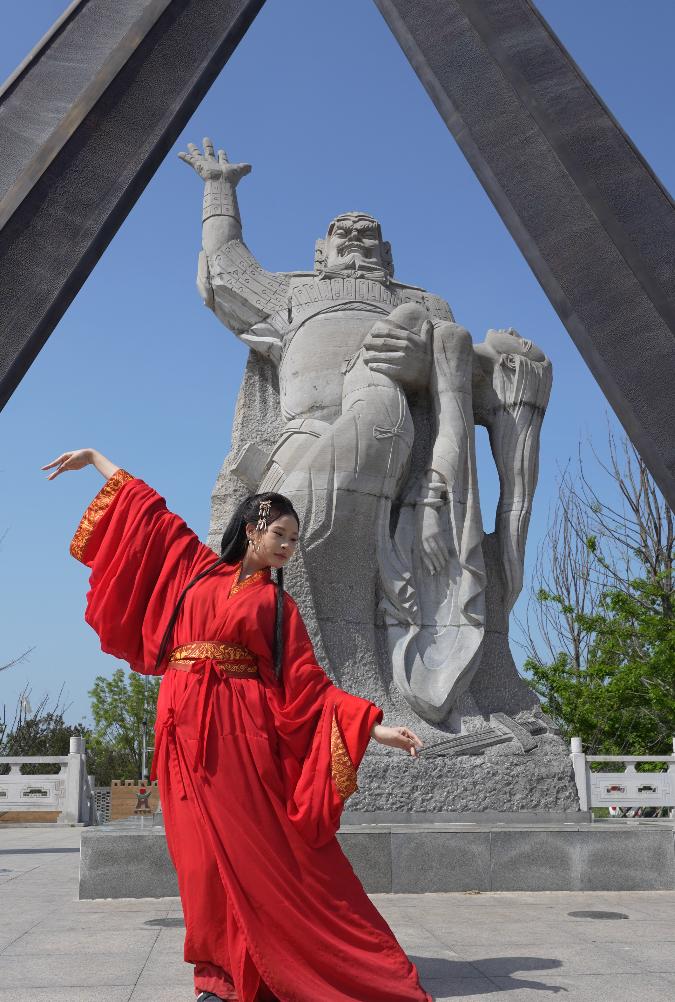 垓下景區虞姬NPC。固鎮縣委宣傳部供圖