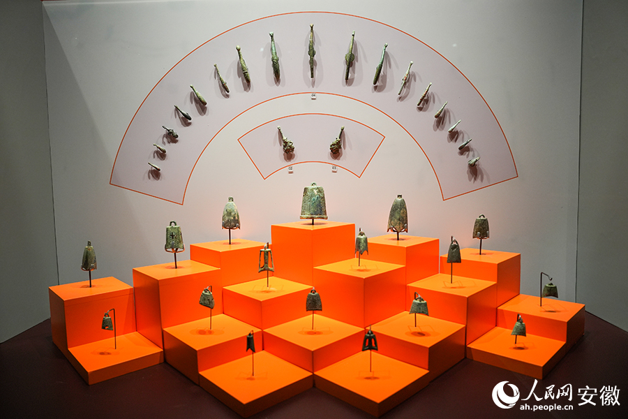 蚌埠市博物馆里展示的精美文物。人民网记者 苗子健摄