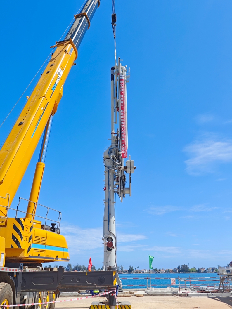 中国化学三化建承建的安哥拉洛比托项目码头大件设备吊装完成。中国化学三化建供图
