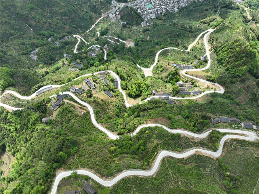 蜈蚣岭至九步庄道路。