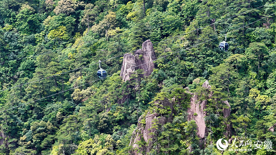 俯瞰东海索道。人民网 郭昊摄