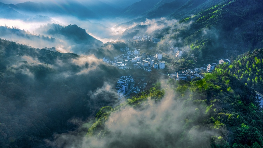 “中国富硒第一村”大山村。何清摄