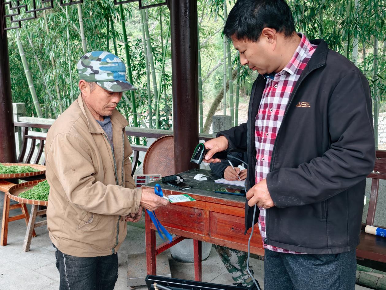 通过溯源码进行茶叶交易。