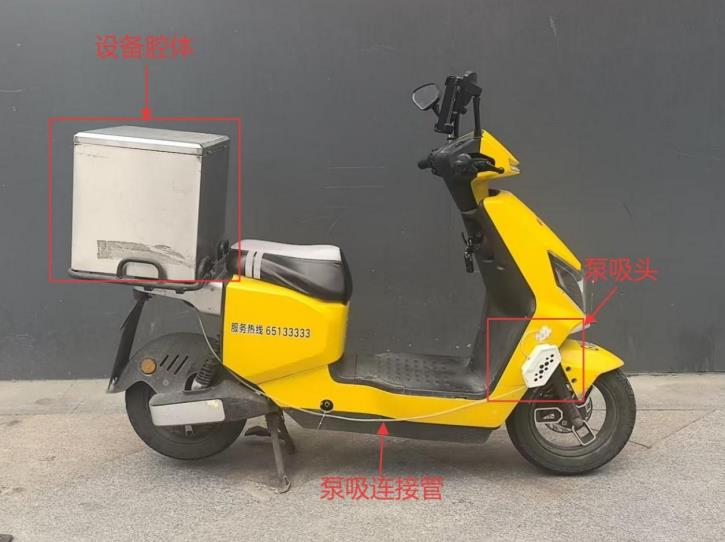 电动车上搭载激光燃气检测仪，燃气巡检效率大幅提升。